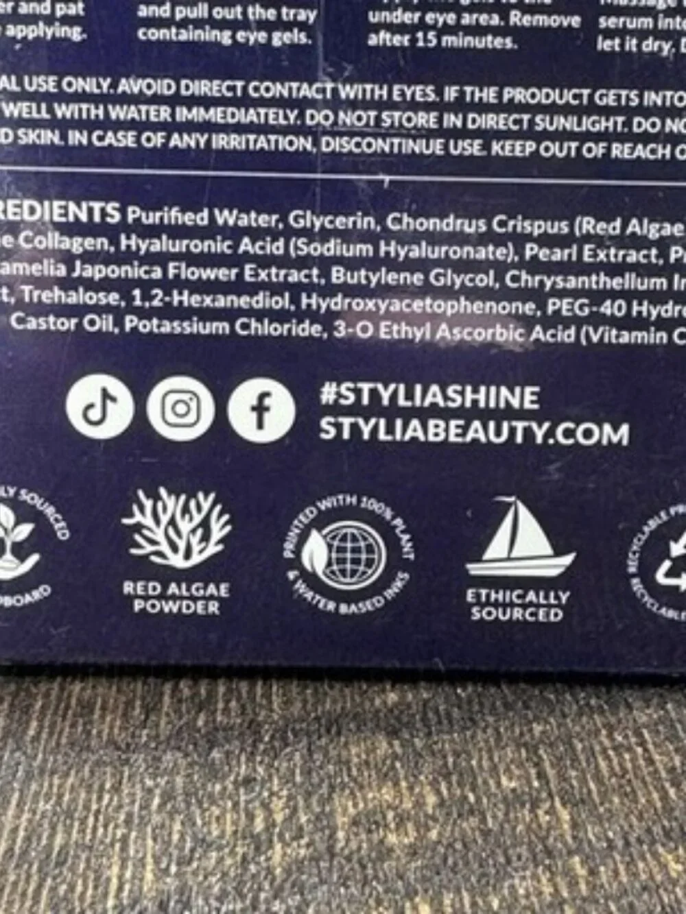 Stylia Marine Collagen Under Eye Gels Hyaluronic Acid & Vitamin C - 30 pairs